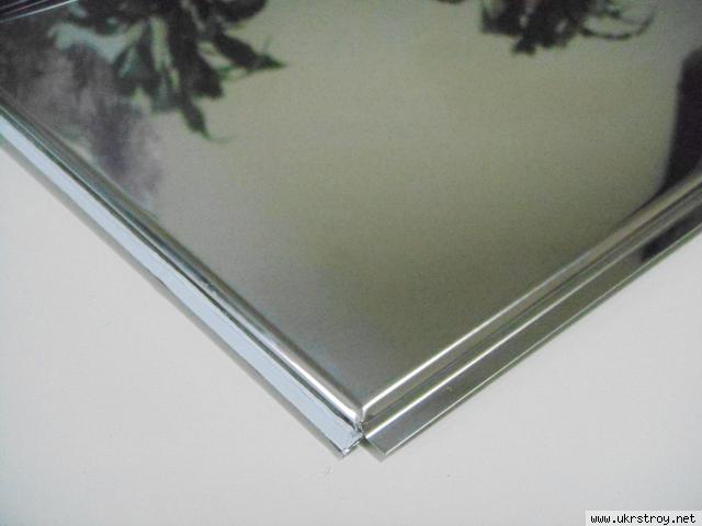 Кассеты металлические для подвесного потолка- зеркало.