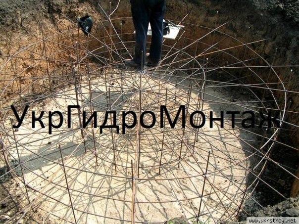 Устройство фундамента под водонапорную башню Рожновского ВБР, реставрация вся Украина