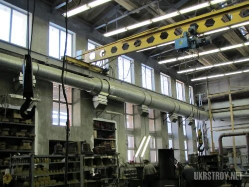 Монтаж вентиляции промышленного и производственного помещения