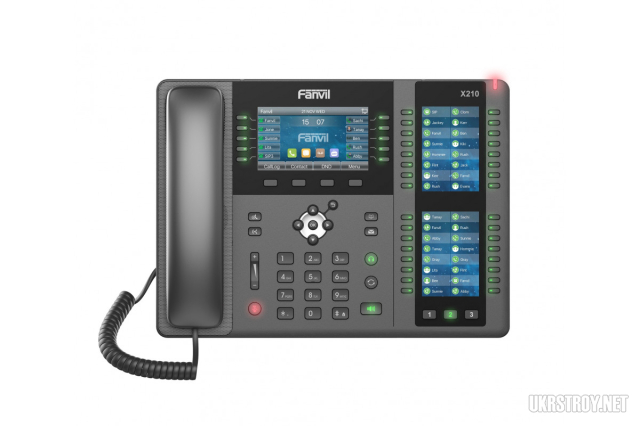 Fanvil Х210, sip телефон, 20 sip-аккаунтів, bluetooth, wi-fi, poe