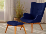 Дизайнерское кресло Флорино с пуфом под ноги Днепр