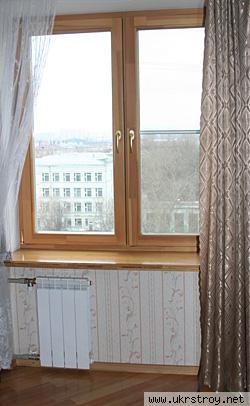 Деревянное окно из сосны сращенной, двухстворчатое, Москва