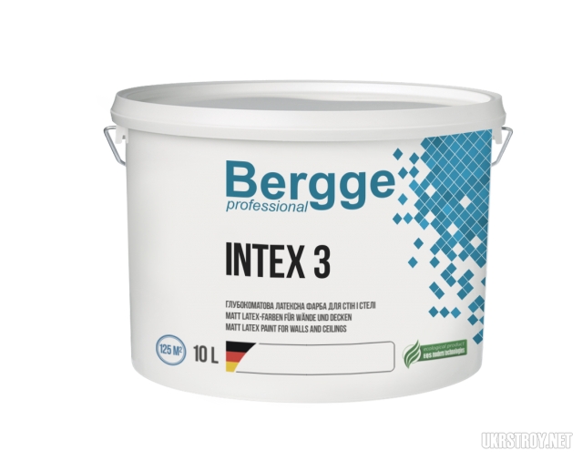 Bergge Intex 3 глубоко-матовая краска для стен 10л