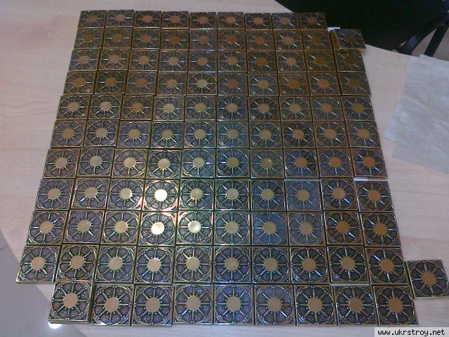 Латунная вставка для керамической плитки- Калипсо 5х5 см