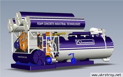 Мобильный завод для производства пенобетона на площади 6 кв.м. FC100W