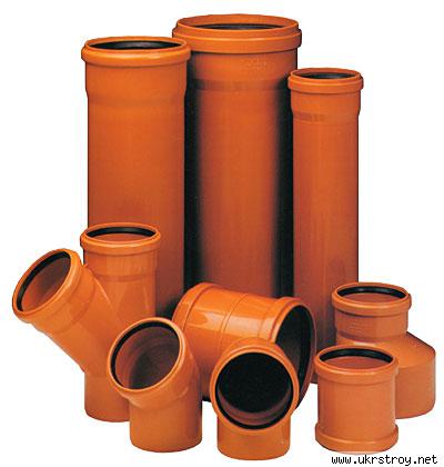 Пластиковые трубы ПВХ для наружной канализации