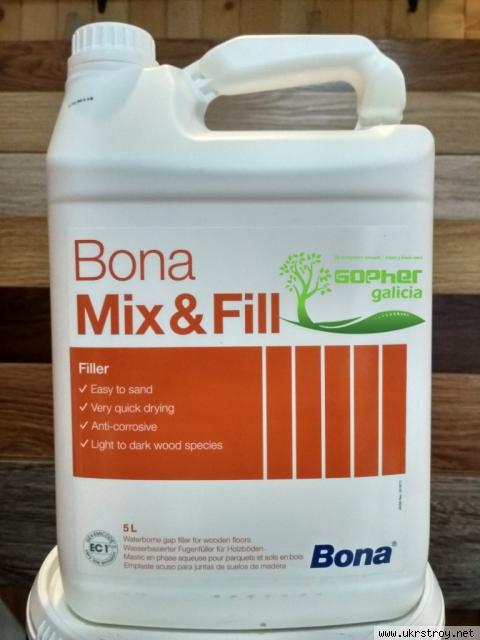 Шпатлевка для паркета Bona Mix&Fill «Бона Миксфилл» 5л