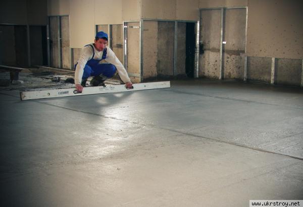 Стяжка пола. Бетонные работы