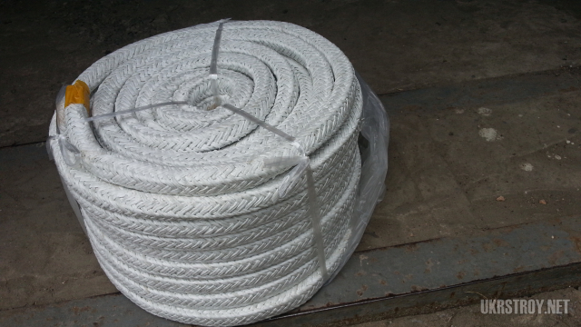 Асбестовый уплотнительный шнур для дверцы котла и камина