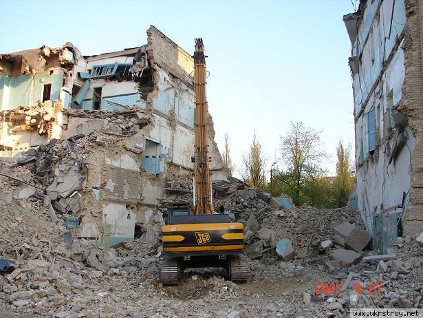 Демонтаж зданий и конструкций Снос домов, строений, Киев