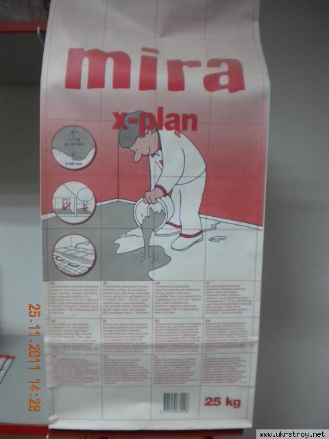 Самовыравнивающая смесь Mira х-plan,20 кг, Киев