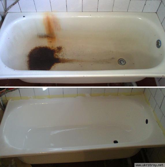 Восстановление эмали ванны
