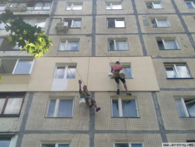 Утепление фасада здания в Киеве., Ирпень
