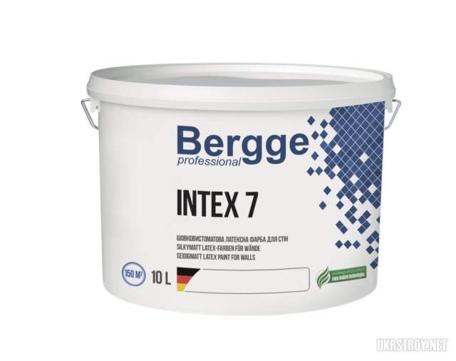 Bergge Intex 7 шелковисто-матовая краска для стен, Днепр