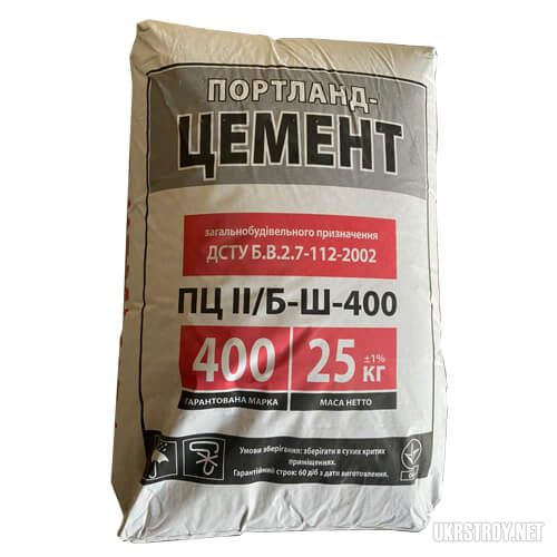 Цемент ПЦ ІІ/Б-Ш 400 Ивано-Франковск 25 кг, Киев