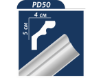 Плинтус потолочный PD50, шт Запоріжжя